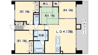 プレミスト東岸和田駅前スイートスクエア【10階】の間取り