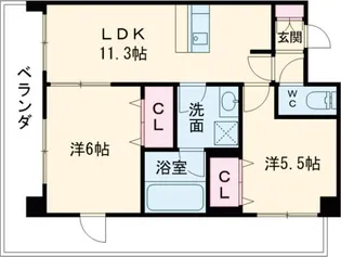 プレステージ10番館【5階】の間取り