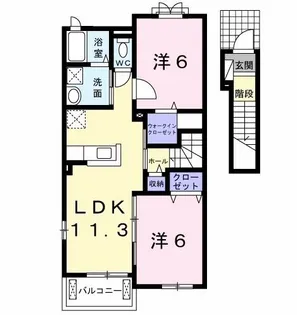 東京都武蔵村山市残堀4【アパート】の間取り