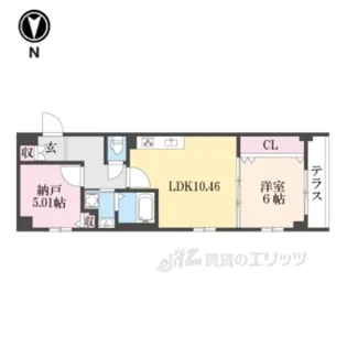 二条城東レジデンス【1階】の間取り