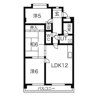 スカイマンションカニエ【4階】の間取り