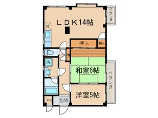カーサ天王【1階】の間取り