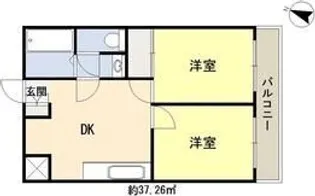 シャンクレール塚本【7階】の間取り