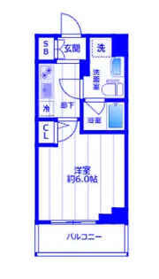Le’a横濱東口壱番館【6階】の間取り