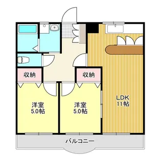 メゾン・ソレイユA【1階】の間取り
