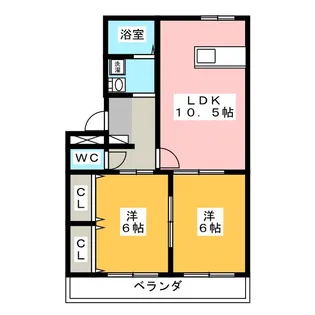 クレストール山王【3階】の間取り