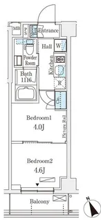 アリビオ学芸大学【2階】の間取り