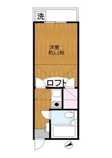 レオパレス千駄木B棟【1階】の間取り