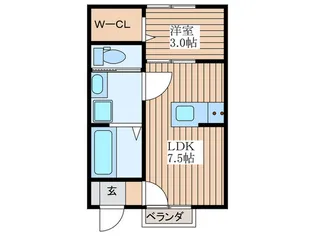 KENIX AGEO【1階】の間取り