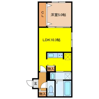 Moku Chitose【2階】の間取り