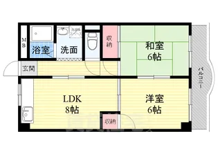 リヒテール中山【4階】の間取り