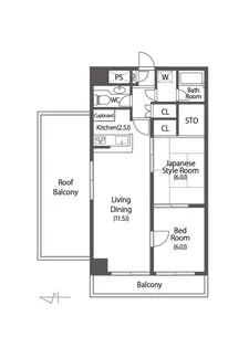 シャン・ド・ヴィラージュ【3階】の間取り
