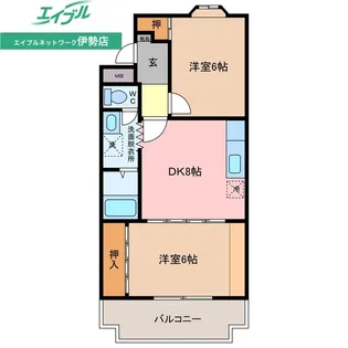 松月マンション【4階】の間取り
