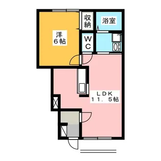 フォレット・フォンティ-ヌA【1階】の間取り