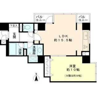 ノースウエストヒル【9階】の間取り