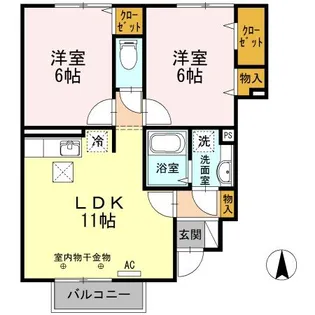 カモミール台町【1階】の間取り