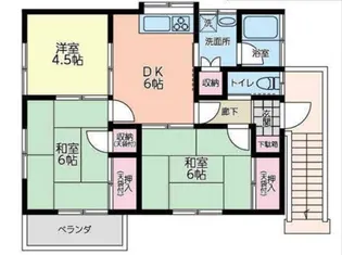 伏見鳶尾アパート【2階】の間取り