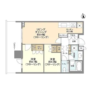 パークコート浜離宮ザ・タワー【13階】の間取り