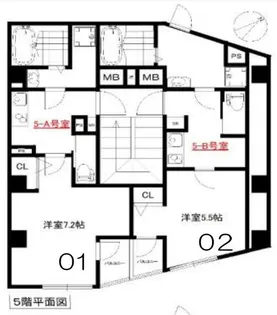 イムシエール 百合ヶ丘【5階】の間取り