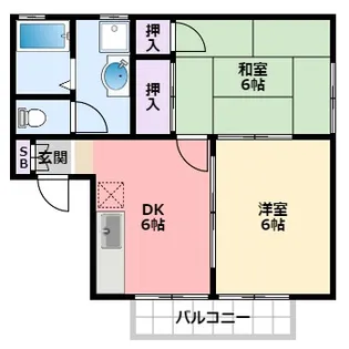 セジュール九番町【2階】の間取り