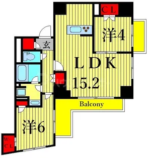 クレアーレ船堀【8階】の間取り