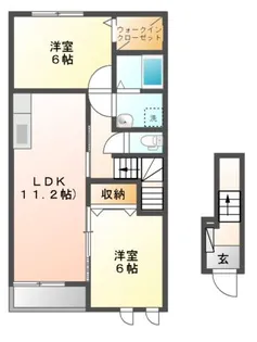 ミネ矢戸 A【2階】の間取り