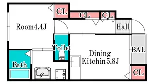 アムール雅【1階】の間取り