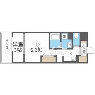 リアライズ鶴橋東II【9階】の間取り