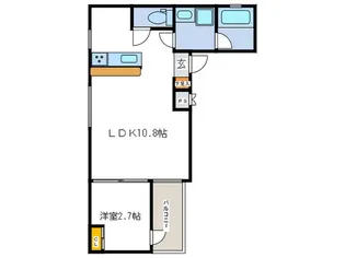 BRONTE 西立花【1階】の間取り