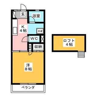 プランドール東町【2階】の間取り