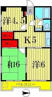 越ゴールデンフラット【2階】の間取り