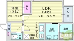 REGALEST荒井【1階】の間取り