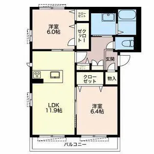 シャーメゾン結【2階】の間取り