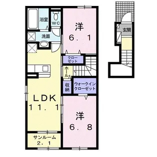 ルトンセランVI【2階】の間取り