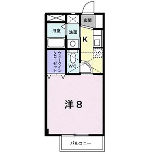 ロ-タスビレジ一番館【2階】の間取り