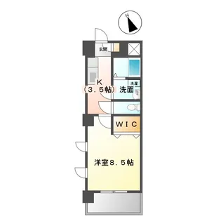 ミ カーサ・キタ【6階】の間取り