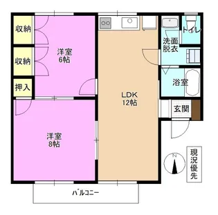 タウンJNTK B【2階】の間取り