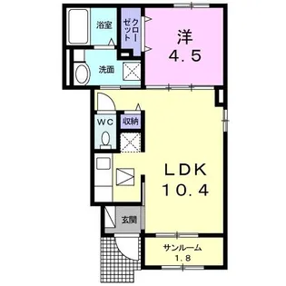 コロレ・プリムヴェール壱番館【1階】の間取り
