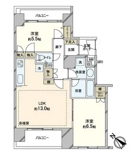 藤和シティホームズ六義園【8階】の間取り