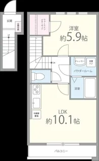 ヘキラン天神【2階】の間取り