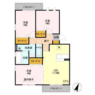 セイチ上近江 A205【2階】の間取り