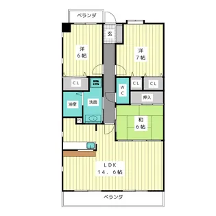 グランドゥールI【1階】の間取り