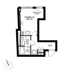 SPHERE MOTOYOYOGI HILL TERRACE【1階】の間取り