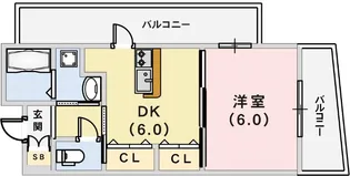 アスヴェルみなと元町OceanFront【8階】の間取り