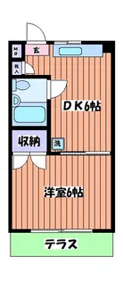 アクアシティ立川南【1階】の間取り