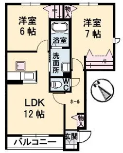 ガーデンスクエア C【1階】の間取り