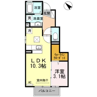 クレスト コート【1階】の間取り