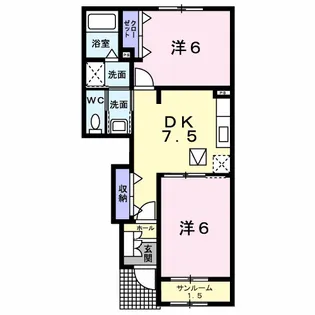 シュティル グランツ D【1階】の間取り