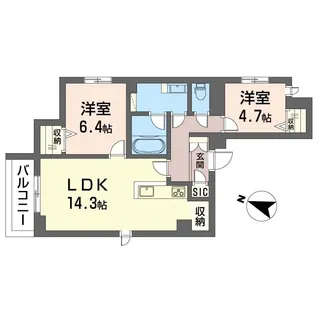 ルルブラン【4階】の間取り