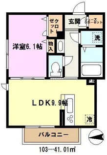 カーサレジオ【1階】の間取り